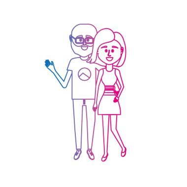 satır çift clouthes birlikte vektör illüstrasyon simge tasarım