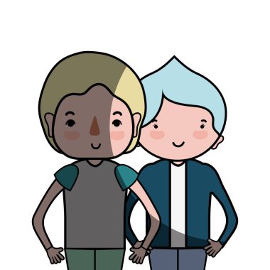 adam baba onun oğlu ve saç tasarım vektör çizim ile