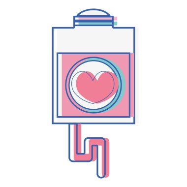 kan bağışı şırınga tranfusion araçları vektör çizim ile