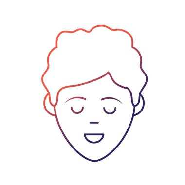 satır avatar adam yüz haistyle tasarım vektör çizim ile