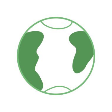 siluet küresel dünya gezegen Coğrafya harita vektör çizim ile