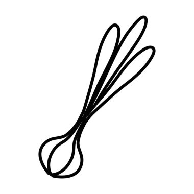 satır soğan organik sağlıklı sebze, vektör çizim