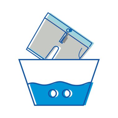 kova ile su vektör çizim sırılsıklam temiz şort