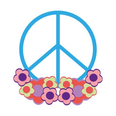 sembol barış ve sevgi simgesini, vektör çizim tasarım