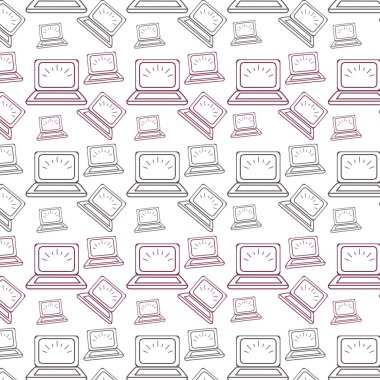 arka plan, vektör çizim çalışmaya yardımcı olmak için siluet laptop knowledge online