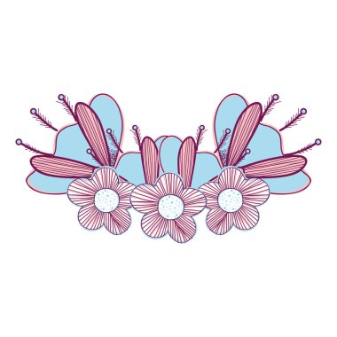 güzel çiçek dekorasyon tasarım, vektör çizim tasarım