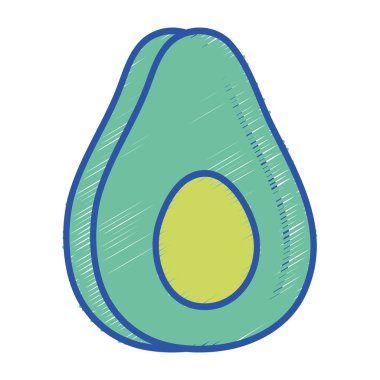 protein beslenme vektör çizim ile lezzetli avokado meyve