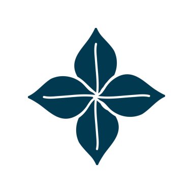 güzel organik yaprakları bitki, vektör çizim tasarım