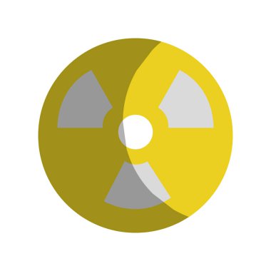 radyasyon sembolü için tehlikeli ve ekoloji kirlenme vektör çizim