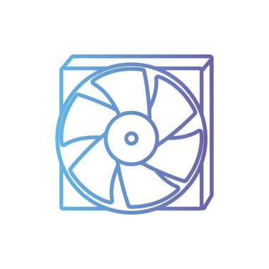 çizgi teknoloji sabit disk fan işlemci vektör çizim