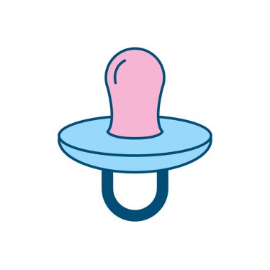 vektör çizim onları sakinleştirmeye emzik bebek aracı