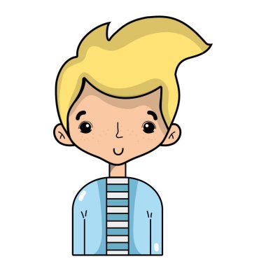 saç tasarım ve gömlek vektör çizim ile şirin adam