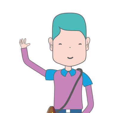 adam rahat kıyafetler ve saç modeli vektör çizim