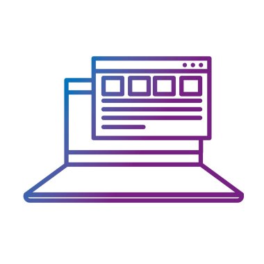 satır dizüstü iş sanal belge bilgi vektör çizim ile