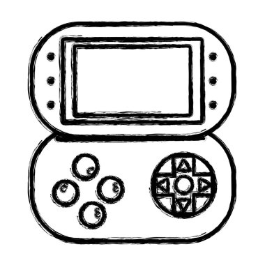 video oyunu konsolu gerizekalı rakam ve vektör çizim zevk