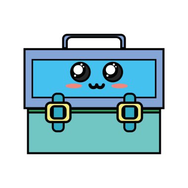 Kawaii şirin ihale bavul tasarlamak vektör