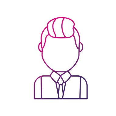 siluet şirin adam saç tasarım ve gömlek vektör çizim ile