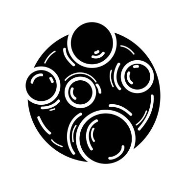 astral yıldız, vektör çizim ile Bulutsular uzayda kontur gezegen