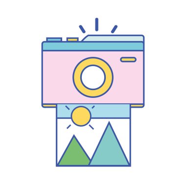 Dijital kamerayla resim sanat imge vektör çizim