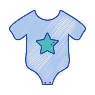 vücut vektör çizimde kullanılan bebek giysileri