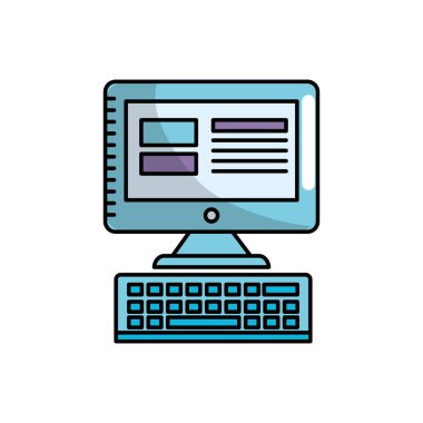 bilgisayar teknolojisi elektronik bilgi vektör çizim ile