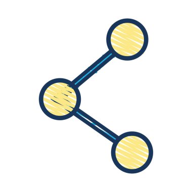 Sosyal medya ağ bağlantısı vektör çizim ile paylaşmak