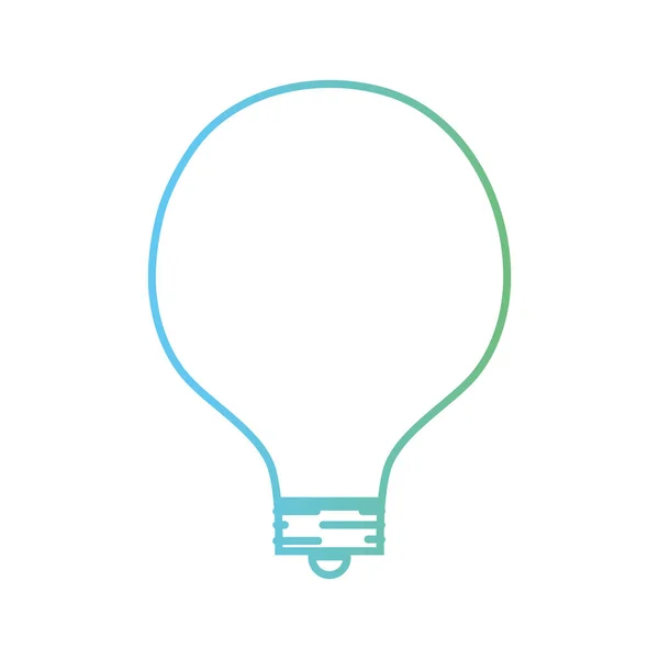 線エネルギー電球を照らす場所ベクトル イラスト アイコン — ストックベクタ