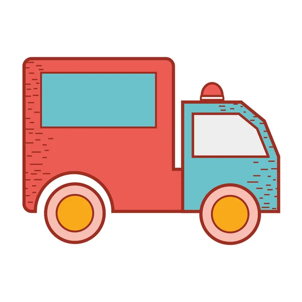 Pakket Leveringsdiensten Vrachtwagen Vector Illustratie Ontwerp — Stockvector