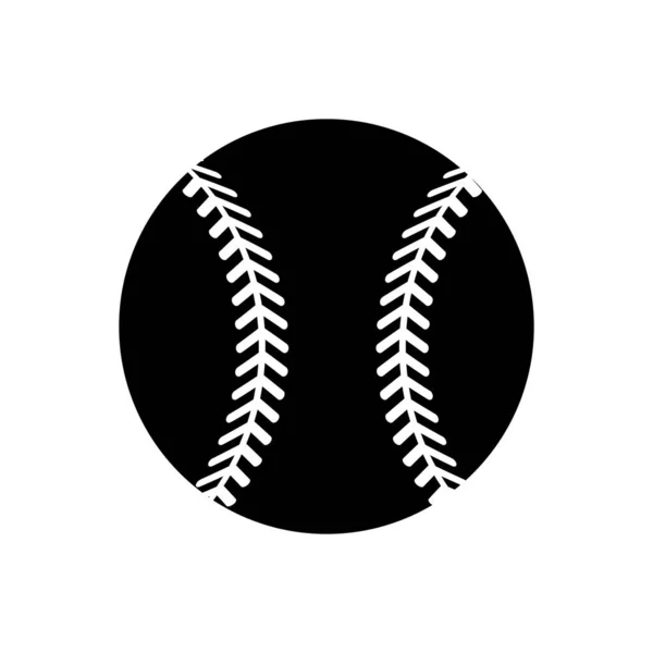 Boule Contour Pour Jouer Icône Baseballl Dessin Illustration Vectorielle — Image vectorielle