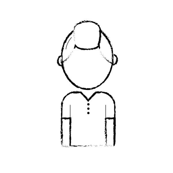 Человек Аватар Дизайном Прически Векторной Иллюстрацией Футболкам — стоковый вектор