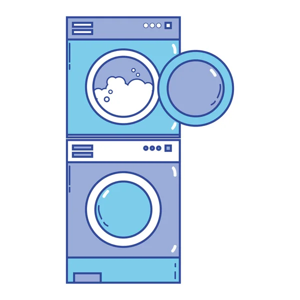 Electronic Washing Machine Dryer Clean Vector Illustration — Stock Vector