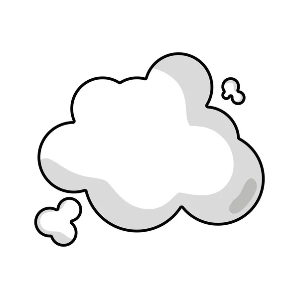 Line Clouds Design Natural Weather Vector Illustrtion — Stock Vector