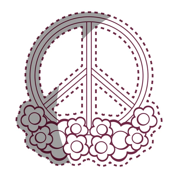 Contour Symbol Peace Love Icon Vector Illustration Design — Stock Vector