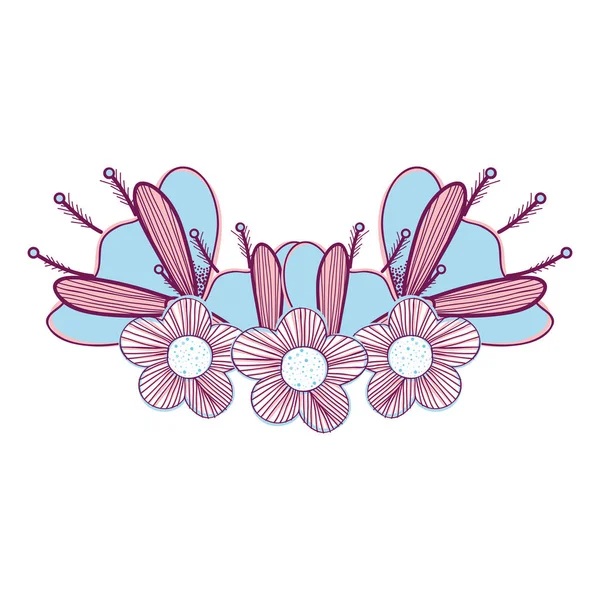 güzel çiçek dekorasyon tasarım, vektör çizim tasarım