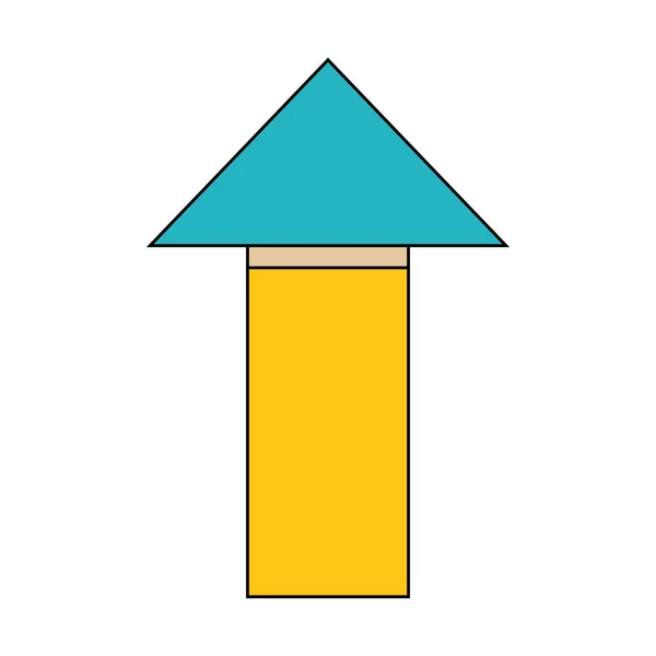 Geschäftspfeil Zur Vermarktungsstrategie Informationsvektorillustration — Stockvektor