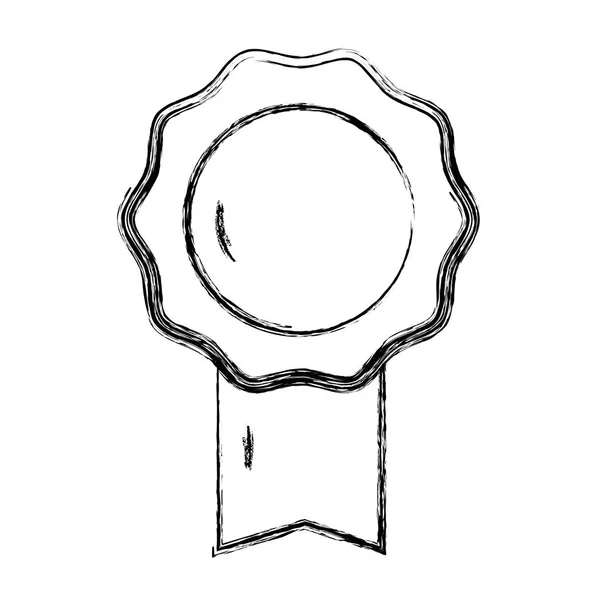 Figure Médaille Symbole Gagnant Compétition Jeu Vectoriel Illustration — Image vectorielle