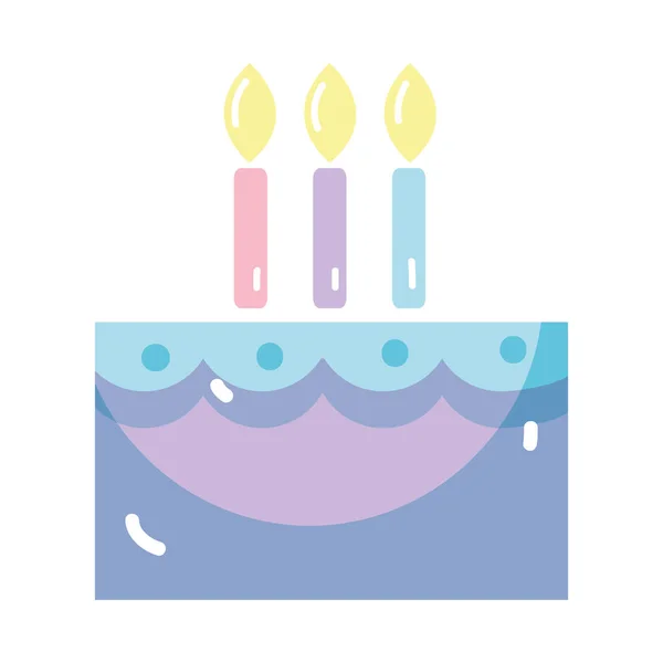 Νόστιμο Κέικ Χαρούμενα Γενέθλια Γιορτή Εικονογράφηση Διάνυσμα — Διανυσματικό Αρχείο