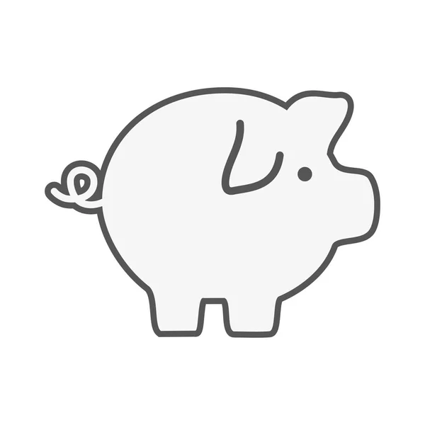 Значок Свині Заощаджує Грошову Валюту Векторні Ілюстрації — стоковий вектор