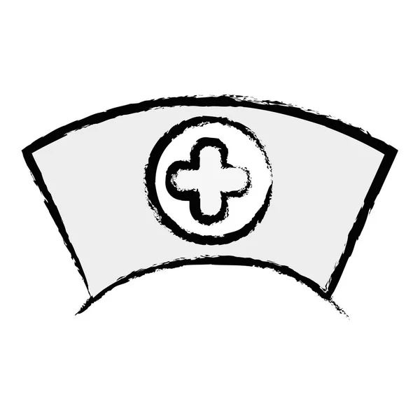 Figura Elemento Chapéu Enfermeira Que Usou Ilustração Vetorial Hospitalar — Vetor de Stock