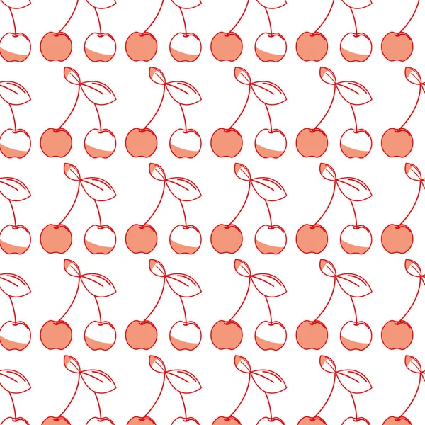 おいしい桜健康的なフルーツの背景 ベクトル イラスト — ストックベクタ