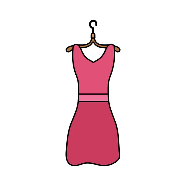 Mujer Vestido Casual Diseño Estilo Vector Ilustración — Archivo Imágenes Vectoriales