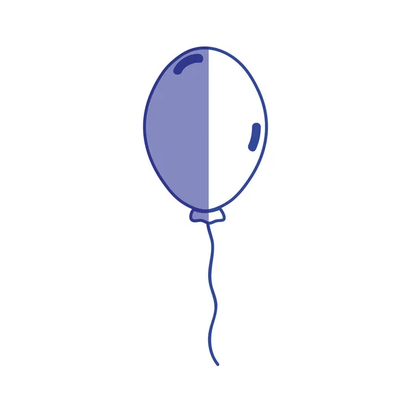 Silhouette Ballon Zur Dekoration Und Gestaltung Der Partei Vektor Illustration — Stockvektor