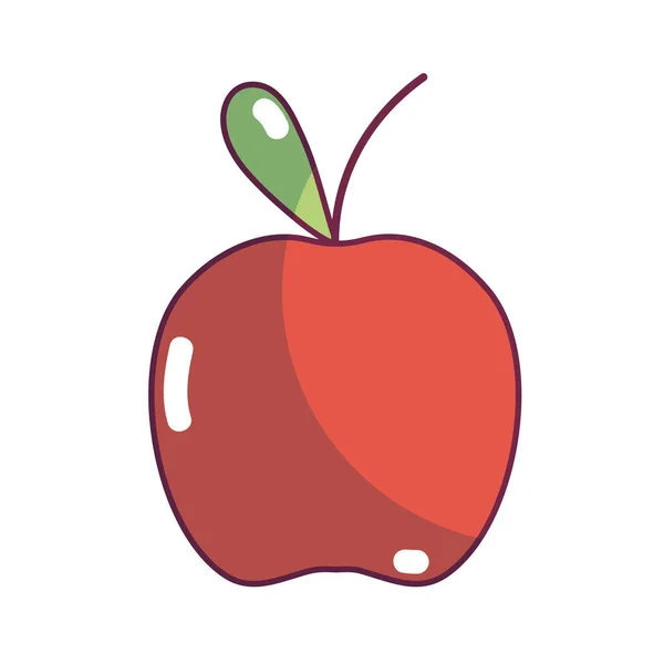 Köstliche Apfelfrüchte Mit Vitaminen Und Proteinvektoren Illustration — Stockvektor