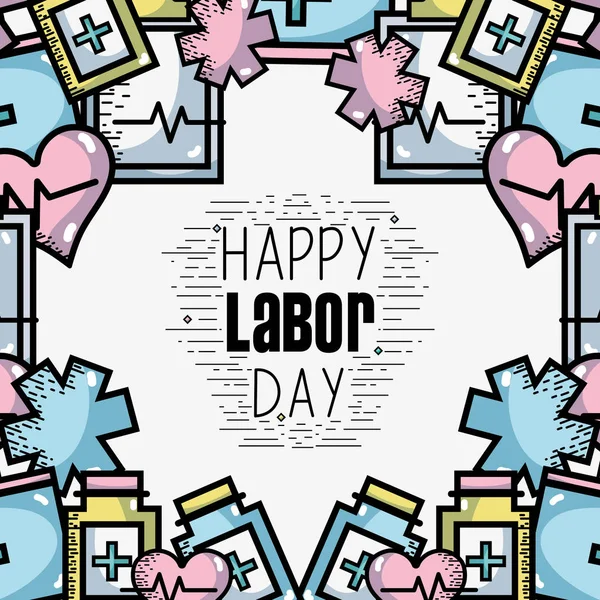 labor day celebration and patriotism holiday vector illustration