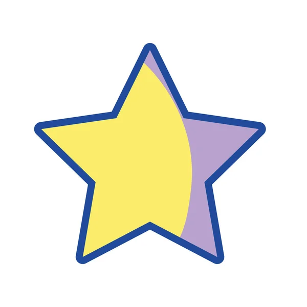 Rating Star Symbol Element Status Vector Illustration — Stock Vector