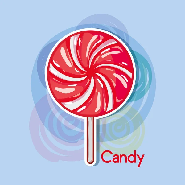 Leckere Süße Bonbons Zum Snack Dessert Vektor Illustration — Stockvektor