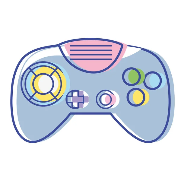 Controlador Videojuegos Con Botones Para Jugar Ilustración Vectorial Consola — Vector de stock