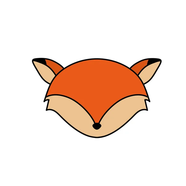 Αλεπού Κεφάλι Άγρια Χαριτωμένο Ζώο Διανυσματικά Εικονογράφηση — Διανυσματικό Αρχείο