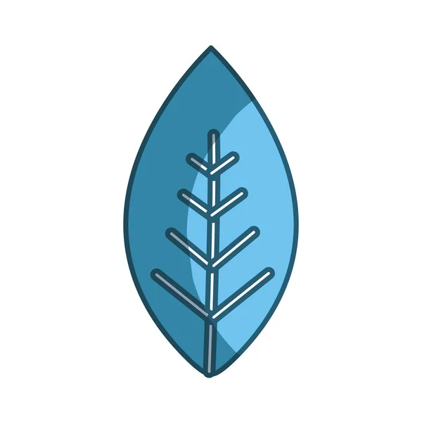 Лист Синей Линии Иконки Растения Векторная Иллюстрация — стоковый вектор