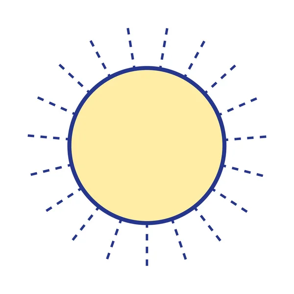 Trevlig Solen Ljus Stråle Väder Vektorillustration — Stock vektor